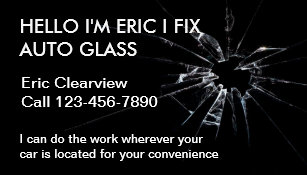 auto glass business cards zazzle