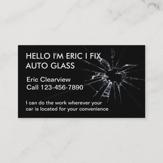 Auto Glass Business Cards (Front)