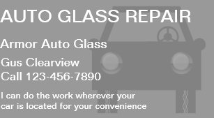 auto glass business cards zazzle