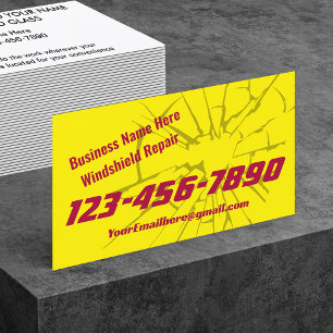 Auto Glass Repair And Replace Business Cards