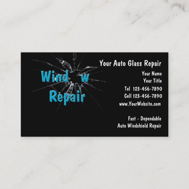 Auto Glass Repair Business Card (Front)