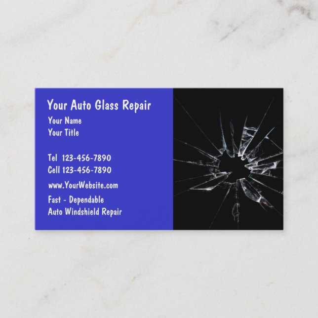Auto Glass Repair Business Card (Front)