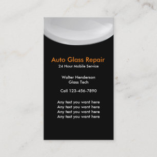 Auto Glass Repair Business Cards