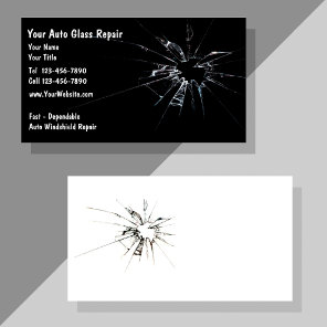 Auto Glass Repair New Business Card