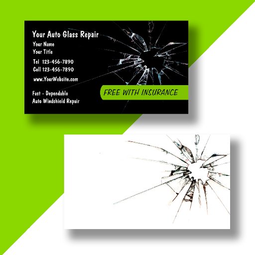 Customizable Auto Glass Repair New Business Card