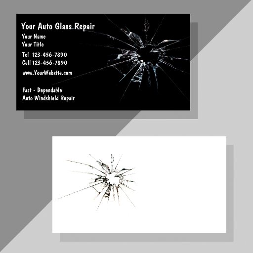 Customizable Auto Glass Repair New Business Card