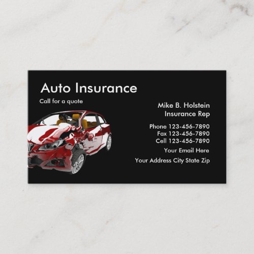 Auto Insurance Business Card