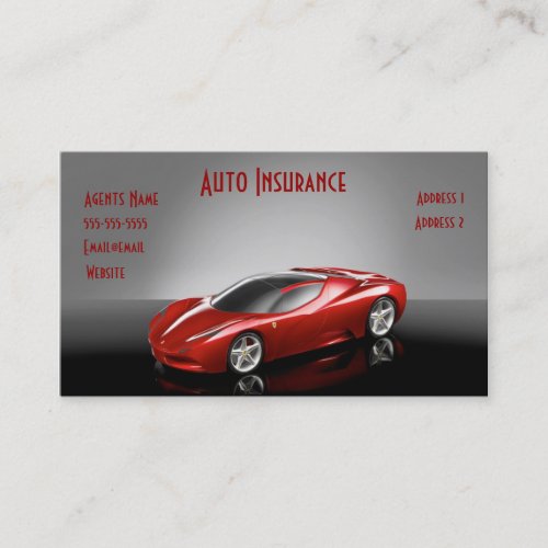 auto insurance business card