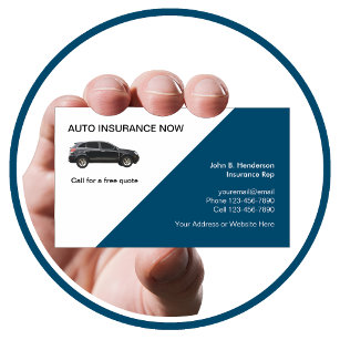 Auto Insurance Modern Business Card Design
