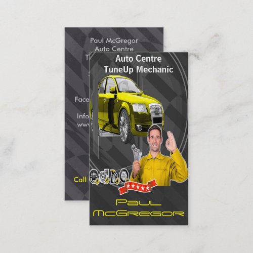 Auto It centers _ TuneUp Mechanic Business Card