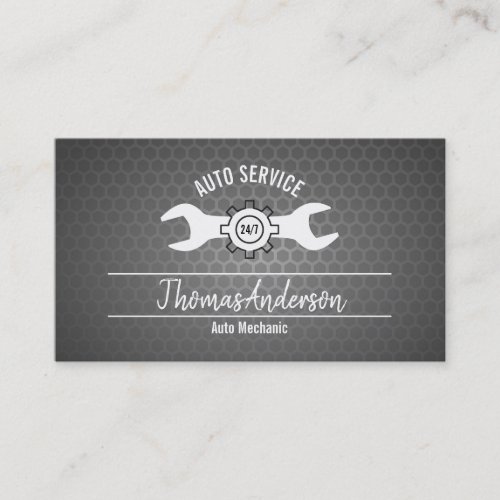 Auto Logo Car Services Mechanic Technician Business Card