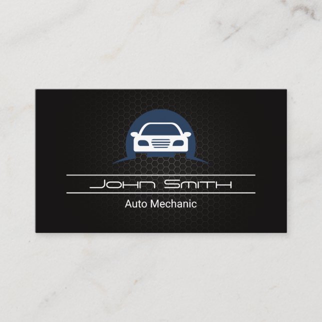 Auto Logo Carbon Fiber Pattern | Auto Logo Business Card (Front)