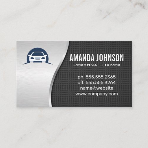 Auto Logo  Metallic Business Card