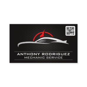 Auto Logo | Sports Car | Speedometer | QR Code Business Card
