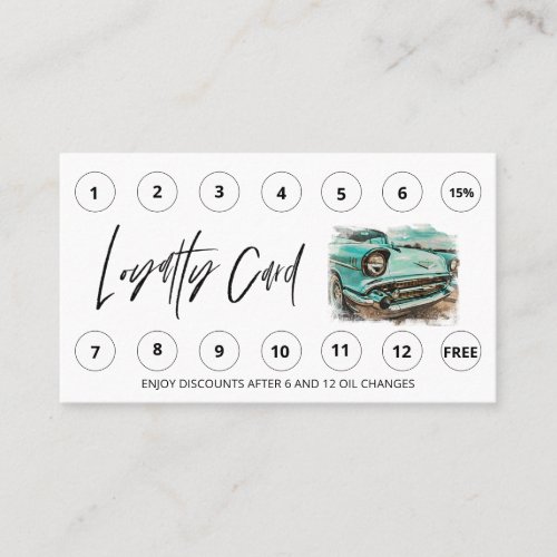  Auto Lube Car Wash LOGO Rewards Thank you QR Loyalty Card