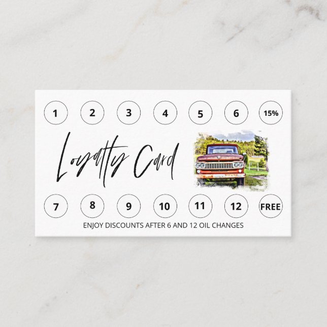 *~* Auto Lube Car Wash - LOGO Rewards Thank you QR Loyalty Card (Front)