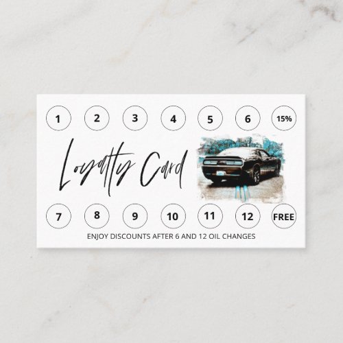   Auto Lube Car Wash  QR LOGO Rewards Thank you Loyalty Card