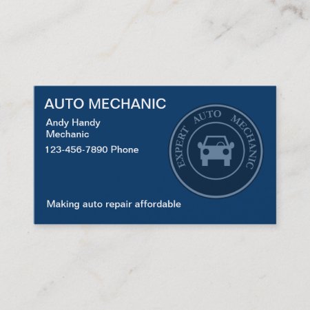Auto Mechanic Business Card