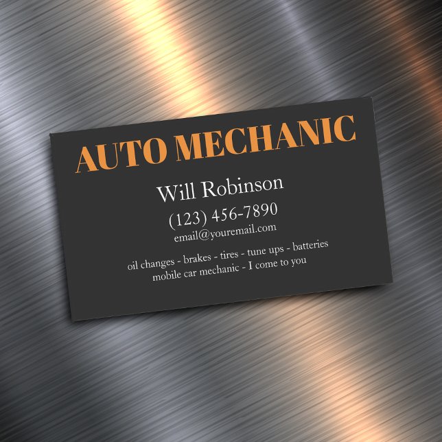 Auto Mechanic Business Card Magnet (Creator Uploaded)