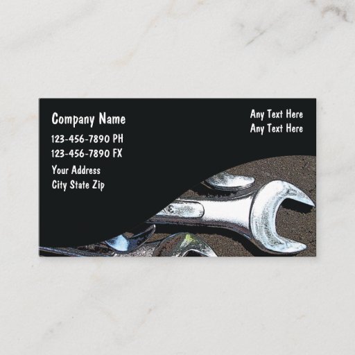 Customizable Auto Mechanic Business Cards