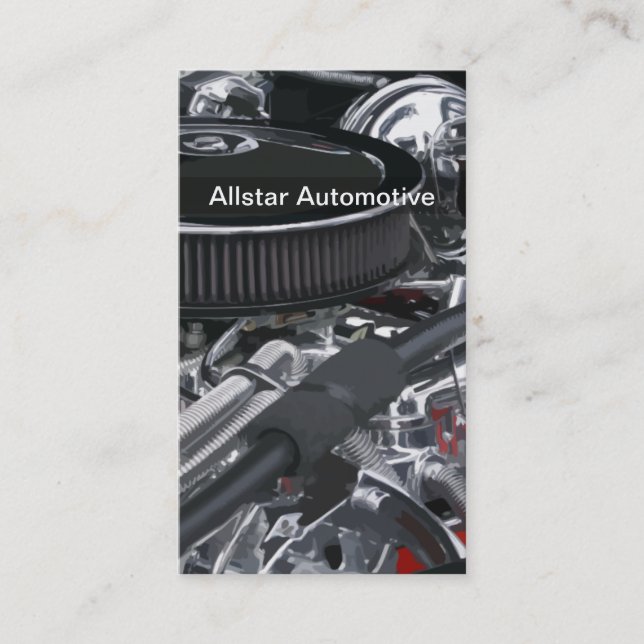 Auto Mechanic Business Cards (Front)