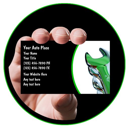 Customizable Auto Mechanic Business Cards