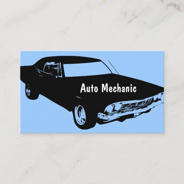 Auto Mechanic Business Cards (Front)