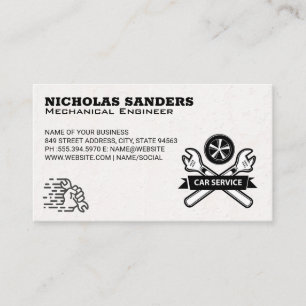 Auto Mechanic Engineers Car Fix Repair Business Card