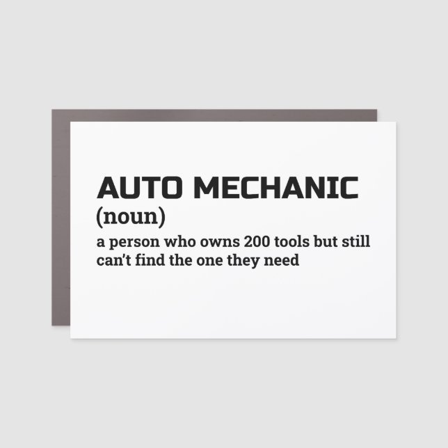Auto Mechanic Humor Definition Car Magnet (Front)