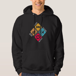 Auto Mechanic Ideas Eat Sleep Fix Cars Repeat 1 Hoodie