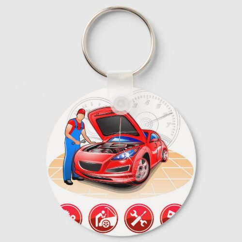 Auto mechanic keychain