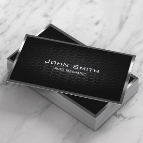 Auto Mechanic Metal Framed Professional Automotive Business Card