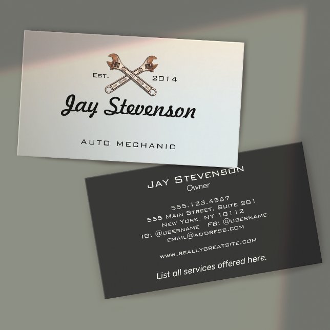  Auto Mechanic /  Repair Shop Business Card (Creator Uploaded)
