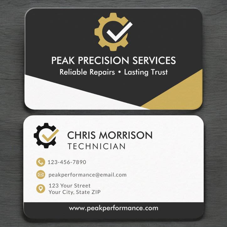 Auto Mechanic Service Repair Business Card