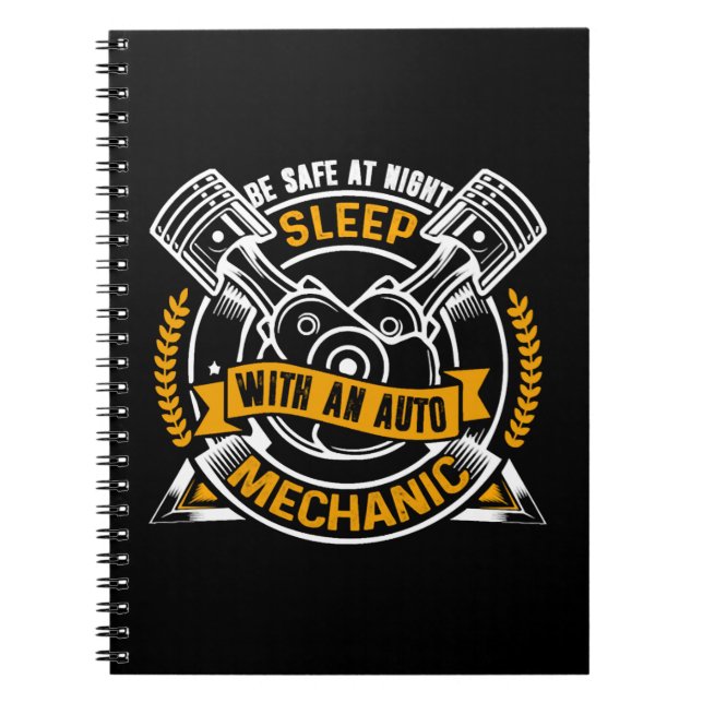 Auto Mechanic Sleep With An Auto Mechanic Notebook (Front)