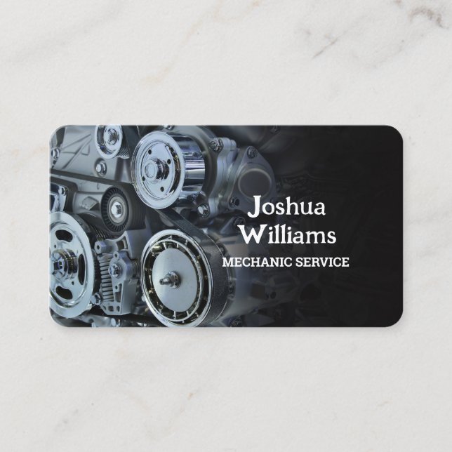 Auto Mechanic Small Engine Repair Business Card (Front)