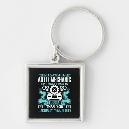 Auto Mechanic T Shirt Keychain