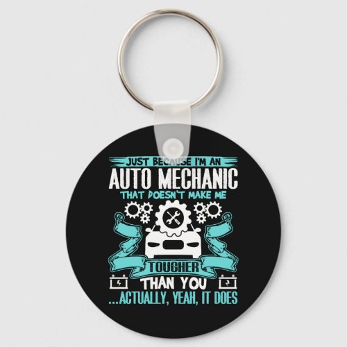 Auto Mechanic T Shirt Keychain