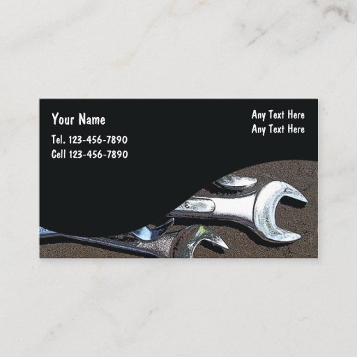 Customizable Auto Mechanic Business Cards