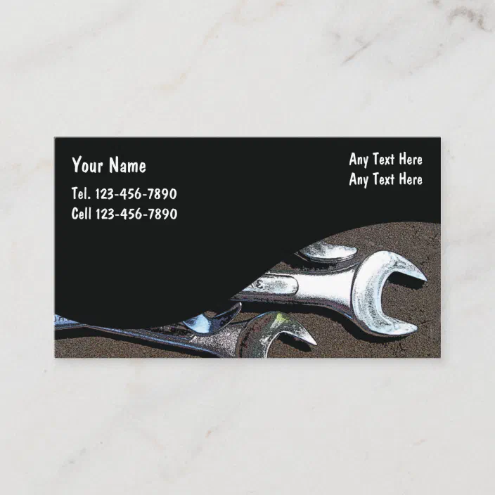 Auto Mechanic Theme Business Card Zazzle Com