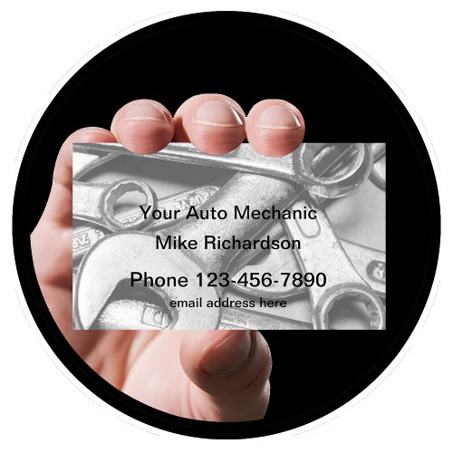 Auto Mechanic Tools Design Business Card