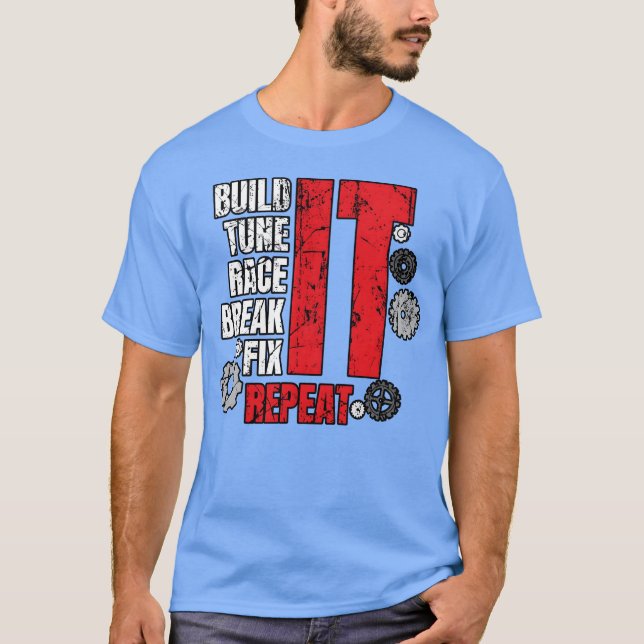Auto Mechanics Gifts Car Mechanic Build Itune It g T-Shirt (Front)