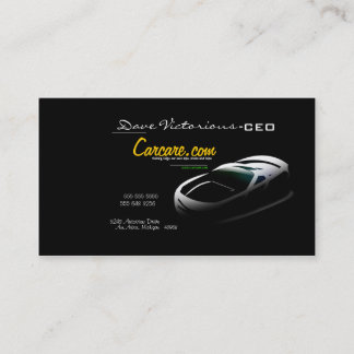 Auto Motor Vehicle Car Care Business Card