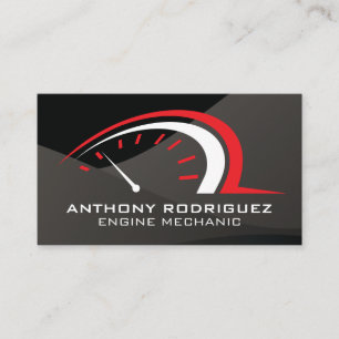 Auto Odometer Meter Sleek Gloss Business Card