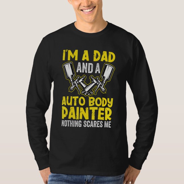 Auto paint spray gun automotive car painting 4 T-Shirt (Front)