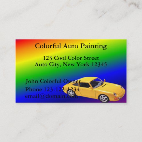 Auto Painting Business Cards