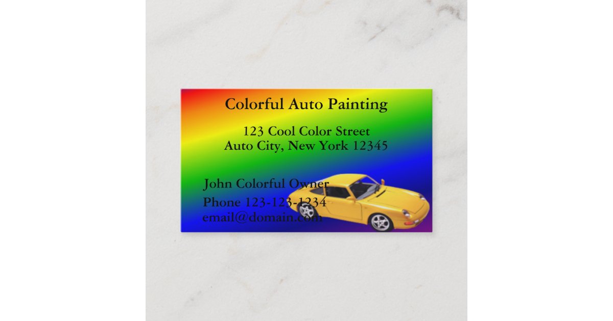 Auto Painting Business Cards Zazzle