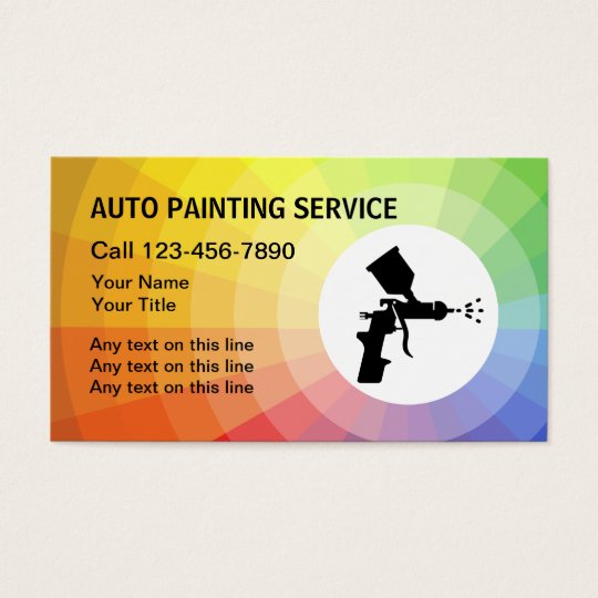 Auto Painting Business Cards