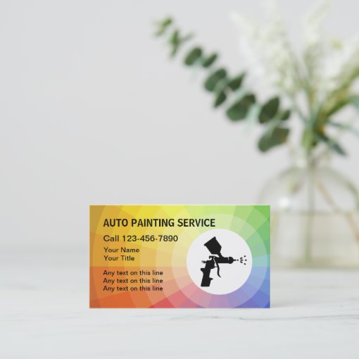 Auto Painting Business Cards | Zazzle