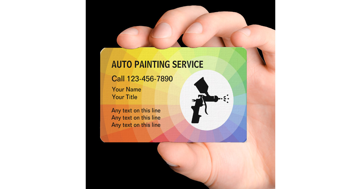 Auto Painting Business Cards | Zazzle